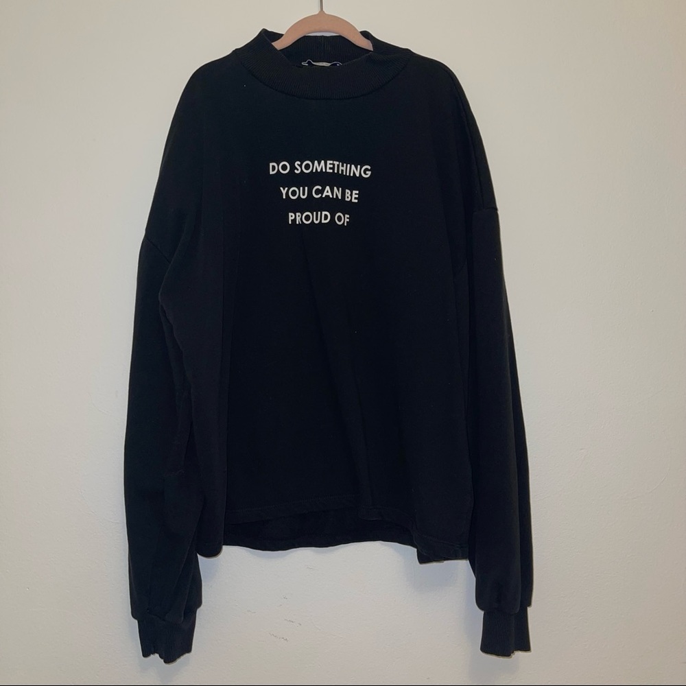 Zara mockneck graphic tee